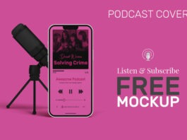 Podcast PSD Mockup Free Download