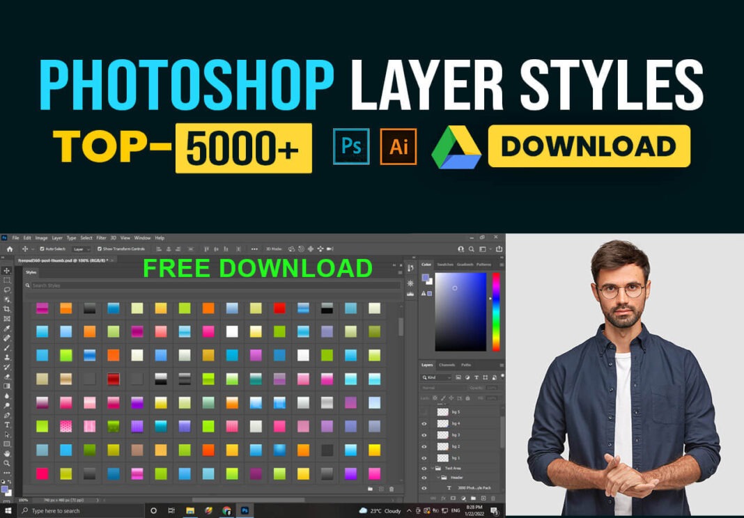 5000+ Photoshop Layer Styles Pack Free Download