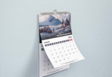 3D Wall Calendar Mockup Free Download 3D Wall Calendar Mockup Free Download