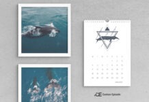 A3 Wall Calendar Mockup A3 Wall Calendar Mockup
