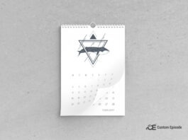 Wall Calendar Mockup PSD Free Download