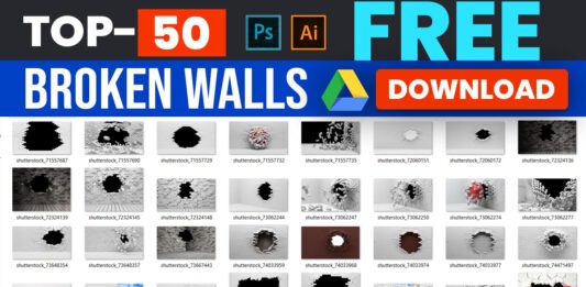 Broken-Walls-Background-design-Photoshop-Illustrator-Bangla-English-tutorial-Free-Download-stock-image