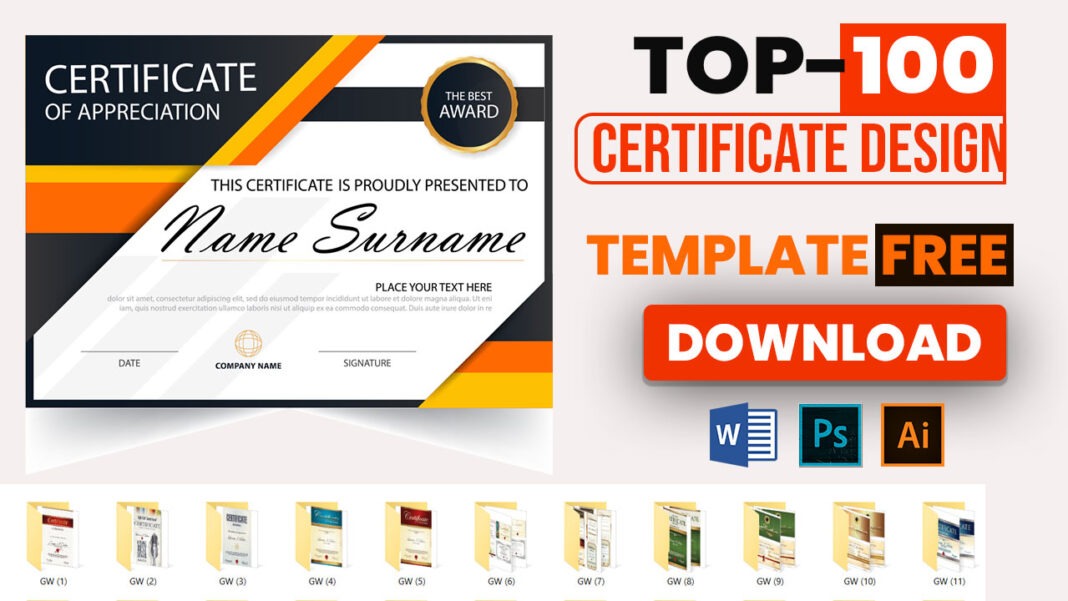 100+ Free Certificate Design Templates Free Download