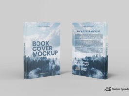 book cover mockup free download PSD