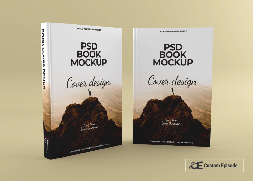 Front and Back PSD Book Cover Mockup