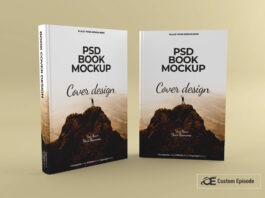 Front and Back PSD Book Cover Mockup