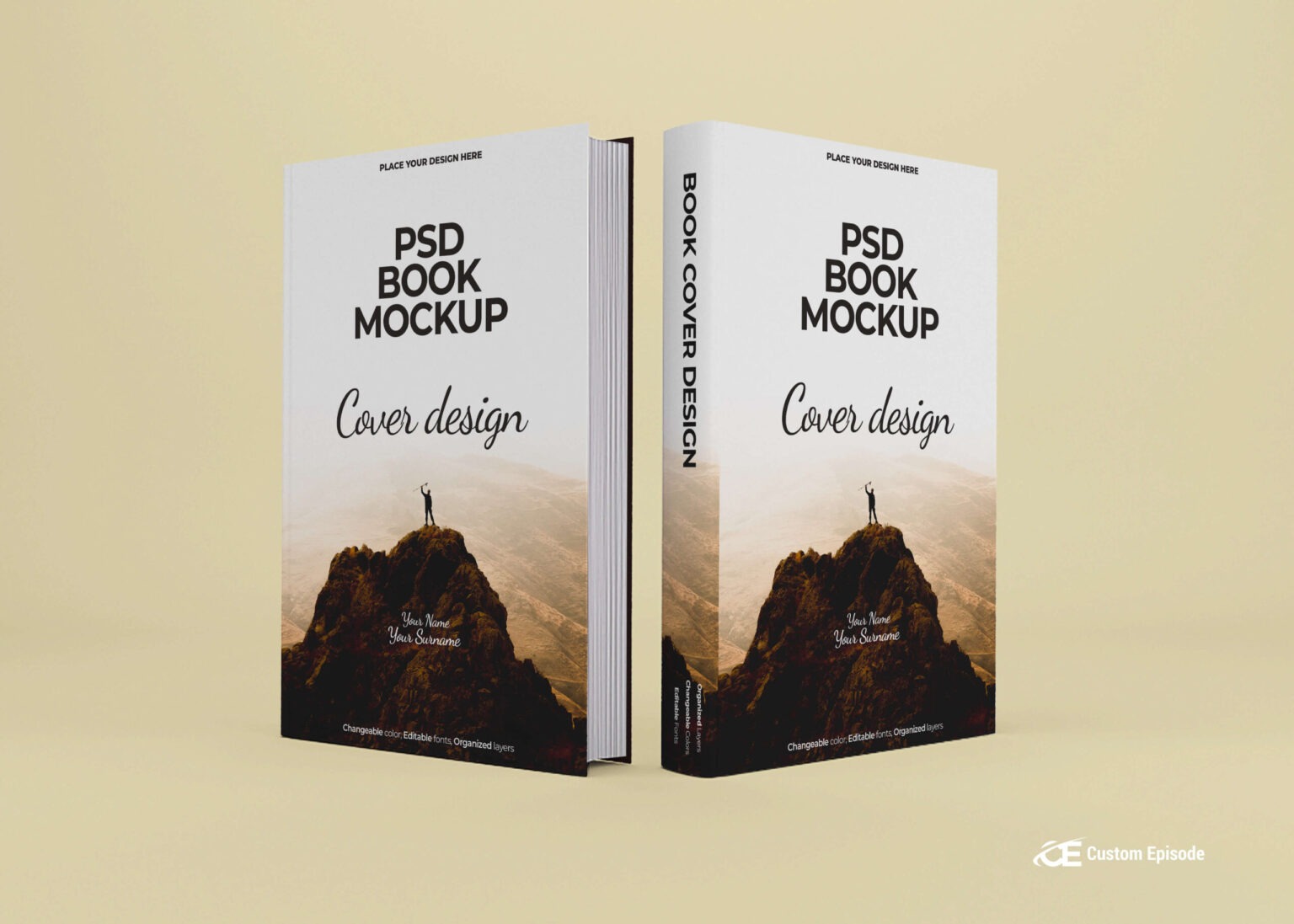 PSD Book Cover Mockup Template Free Download - CUSTOM EPISODE