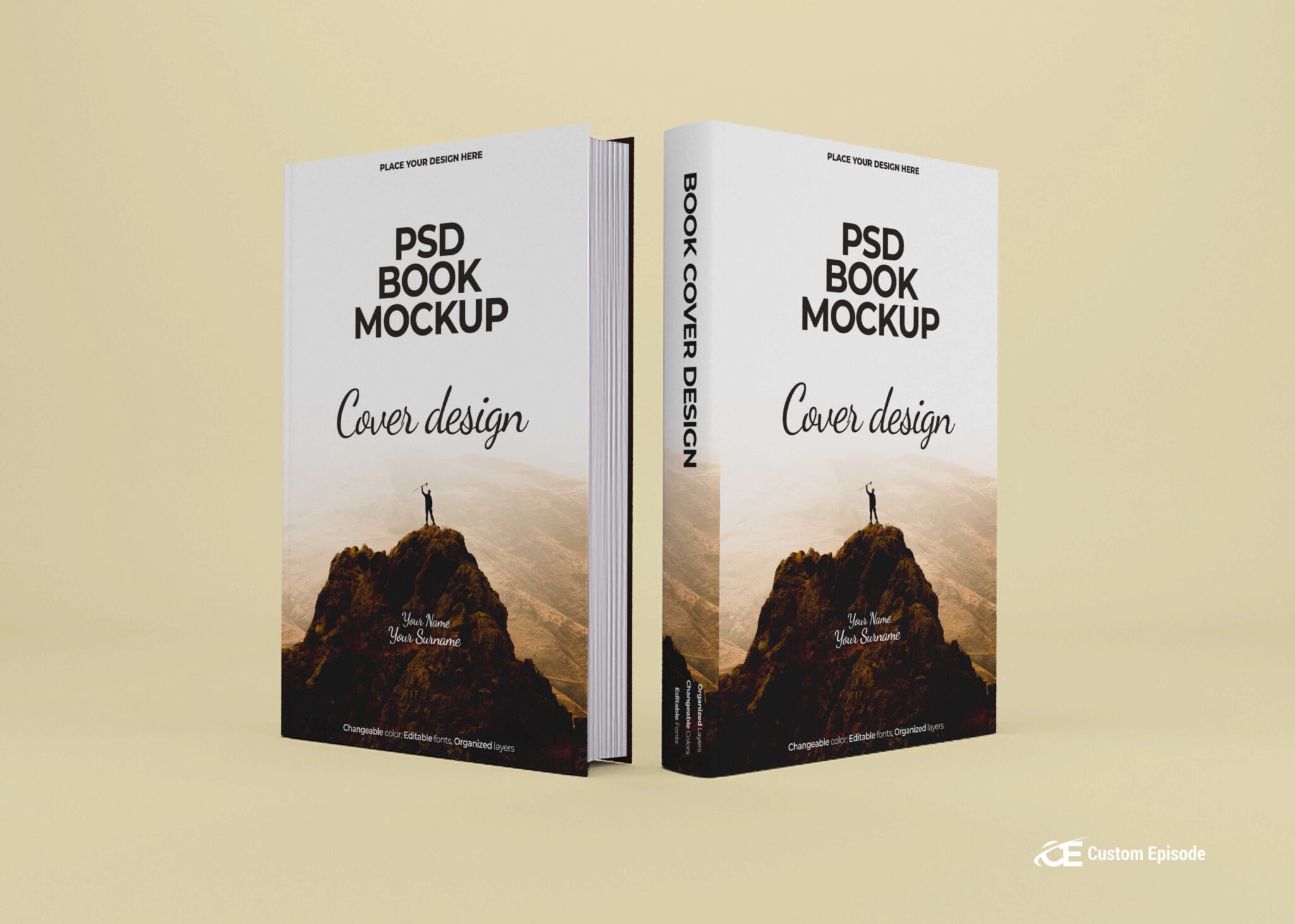 PSD Book Cover Mockup Template Free Download - CUSTOM EPISODE