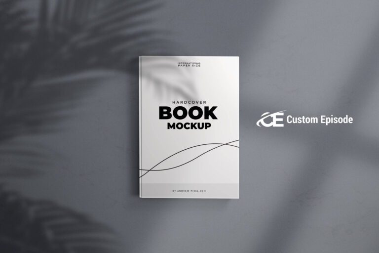 Blank Book Cover Mockup