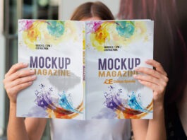 magazine cover mockup free download