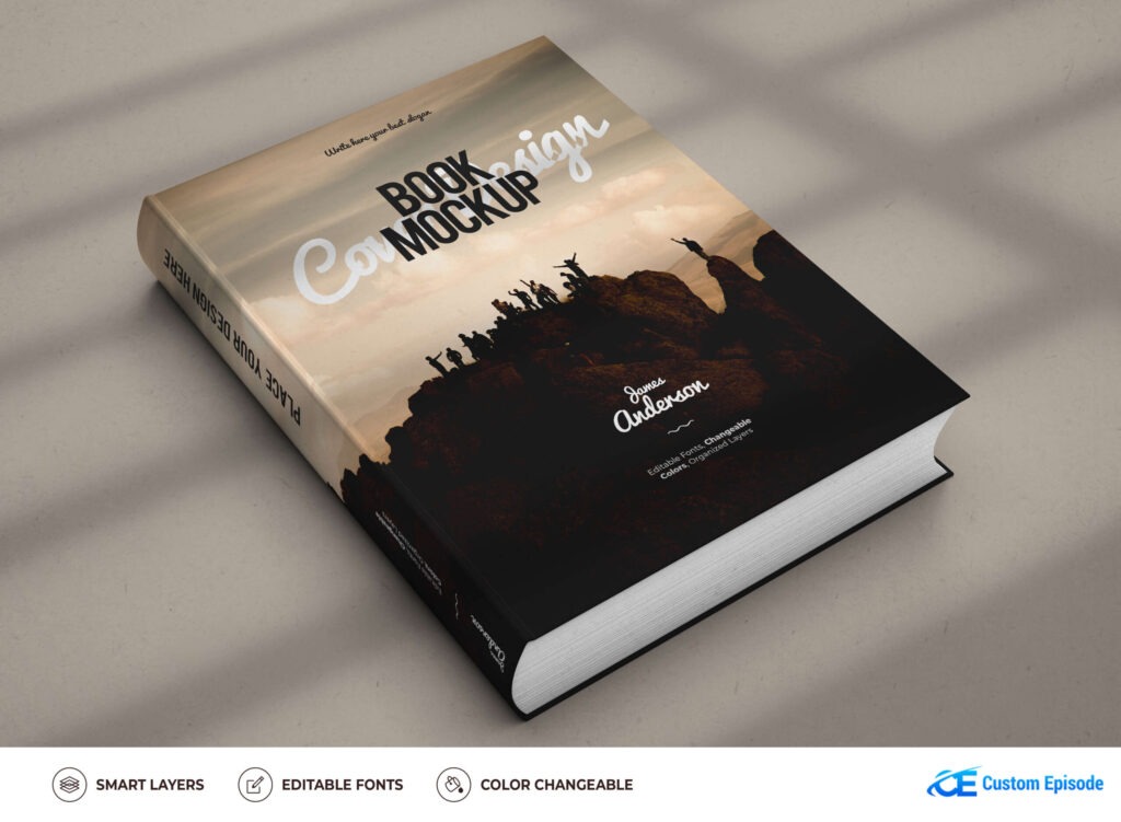 square book cover mockup