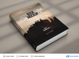 square book cover mockup