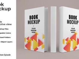 Editable book cover mockup,