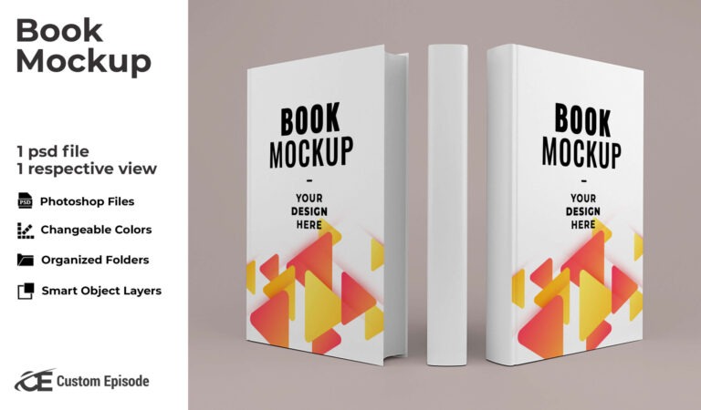 Editable Book Cover Mockup Free Download