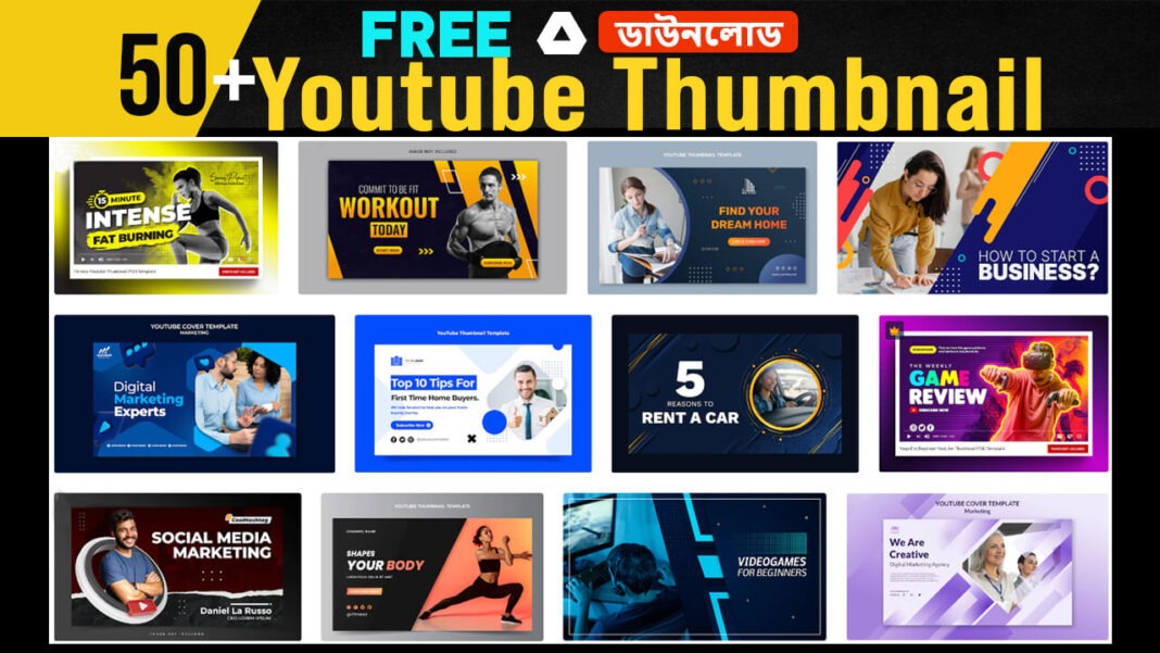 50+ Youtube Thumbnail Design PSD Templates Free Download