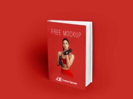 Exercise Book cover mockup Free Download