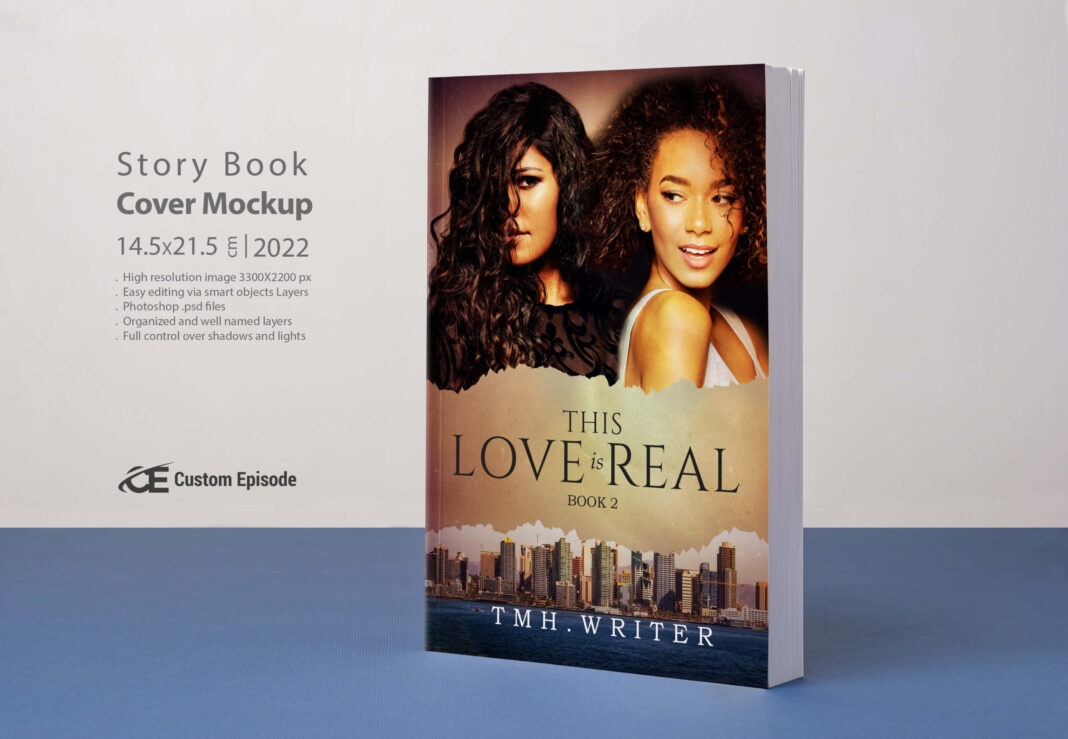 Free Standing Book 3d cover mockup psd free download