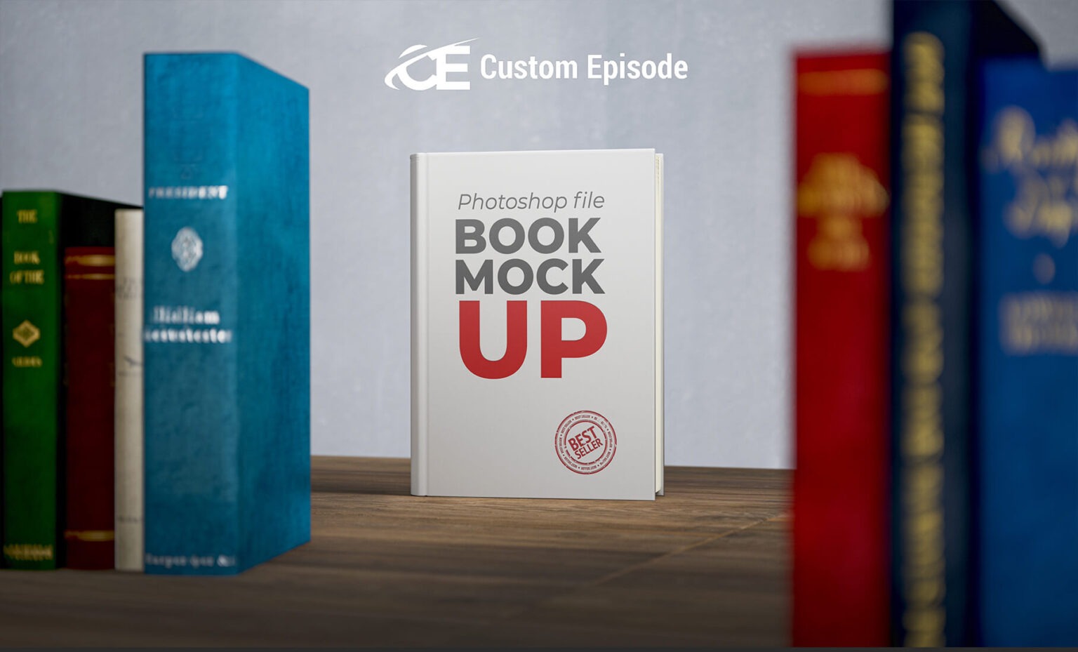 Book Cover Mockup PSD Free Download - CUSTOM EPISODE