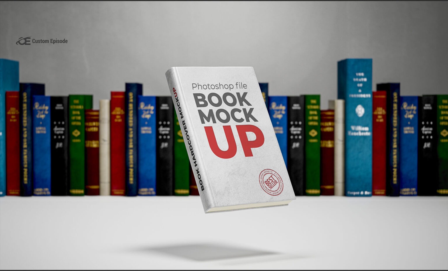 Book Cover Mockup PSD Template Free Download - CUSTOM EPISODE