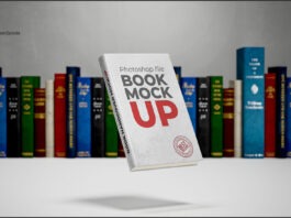 psd book cover mockup template free download