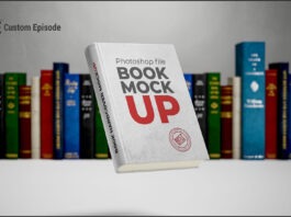 Realistic Book Cover Mockup Free Download