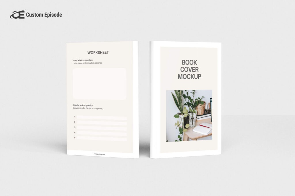 Double sided Book cover mockup free download