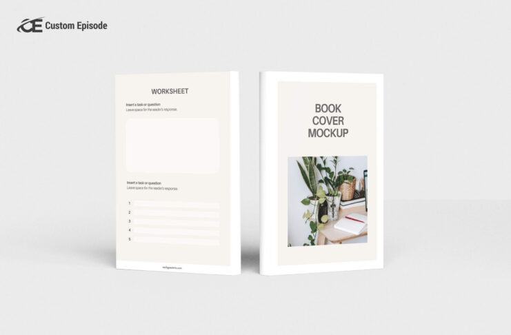 Double sided Book cover mockup free download