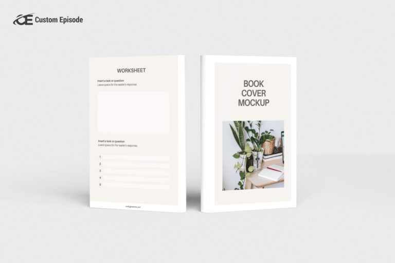 Double-sided Book cover mockup free download