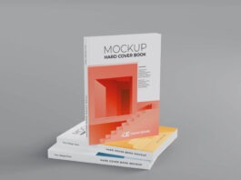 Diy book cover mockup,