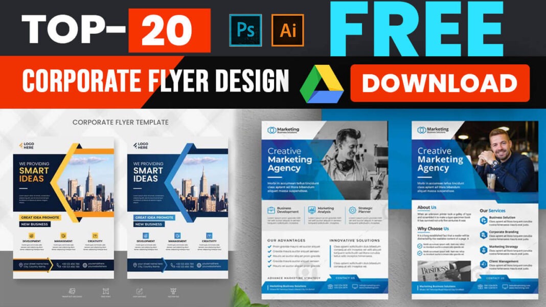 20 Flyer Design PSD Templates Free Download