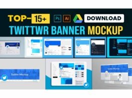 Twitter header mockup free Download