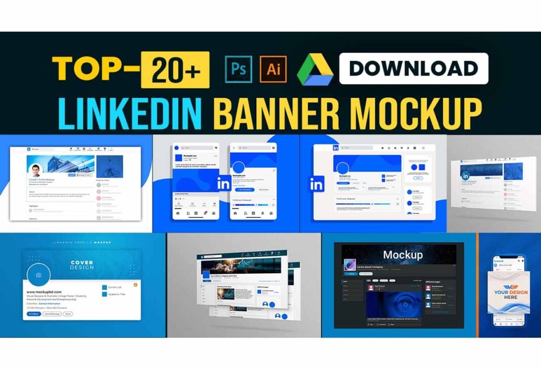 20+ Best Linkedin Cover Banner Mockup Free Download