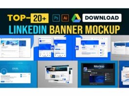 20+ Best Linkedin Cover Banner Mockup Free Download