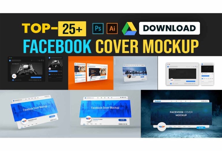 25+ Facebook Cover Mockup Free Download