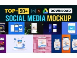 Social media banner mockup free download facebook instagram twitter linkedin social media psd mockup mockup psd free download