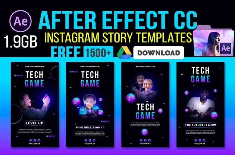 1500 + After Effects Facebook Instagram Story Templates Free Download