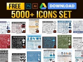 5000+ Illustrator Icons set vactor Files Free Download