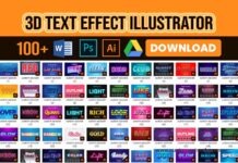 New 3D Text Effect Illustrator Free Download 3D Text Effect illustrator Free Download
