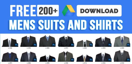 men's suits and shirts PSD Templates Collection Free Download