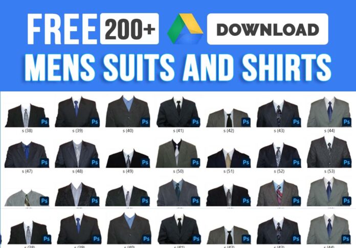 men's suits and shirts PSD Templates Collection Free Download