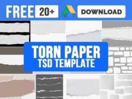 Torn paper Psd Template Bundle Free Download