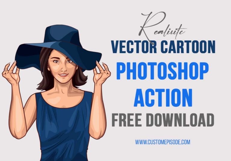 Vector portrait cartoon Effect Photoshop Action Free Download