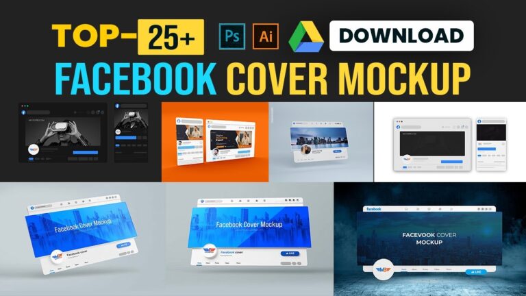 Best Facebook Cover Mockup Free Download