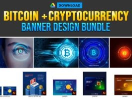 Cryptocurrency Bitcoin Banner Design Bundle Free Download