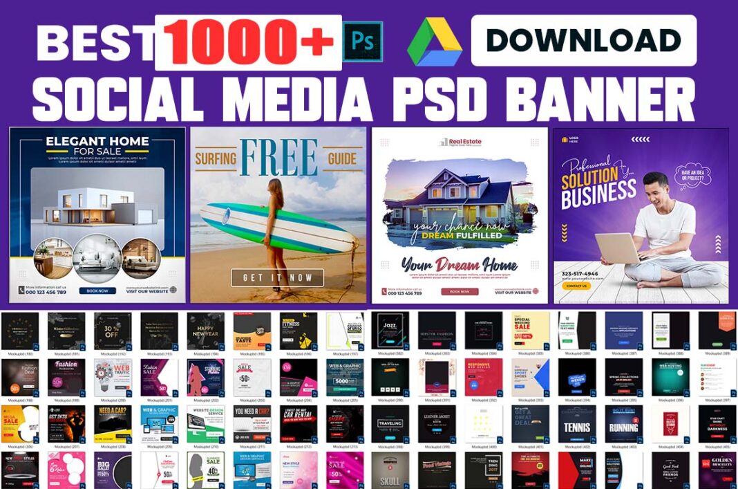 1000+ Free Social Media PSD Templates Bundle