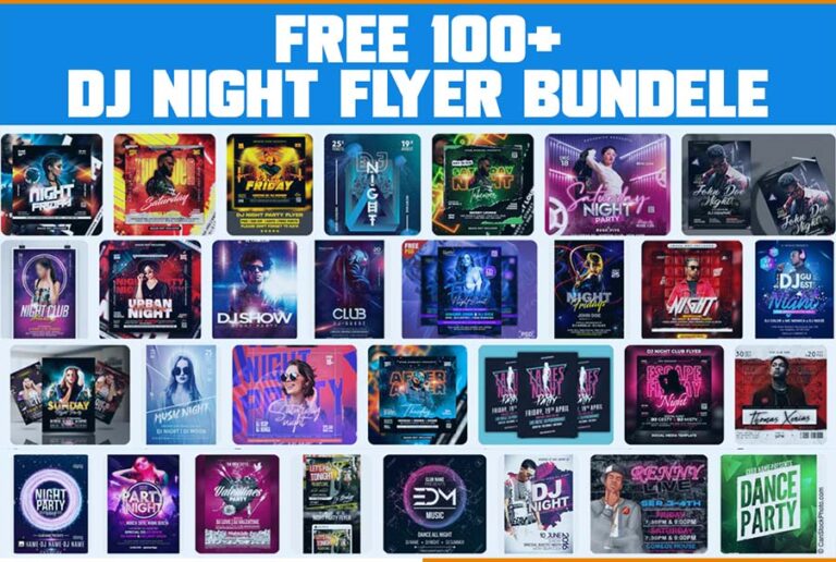 100+ DJ Night Flyer Design Bundle Free Download