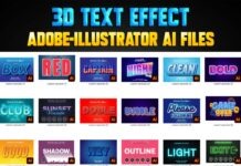 3D Text Effect Vector file Free Download 3D Text Effect Vector file Free Download