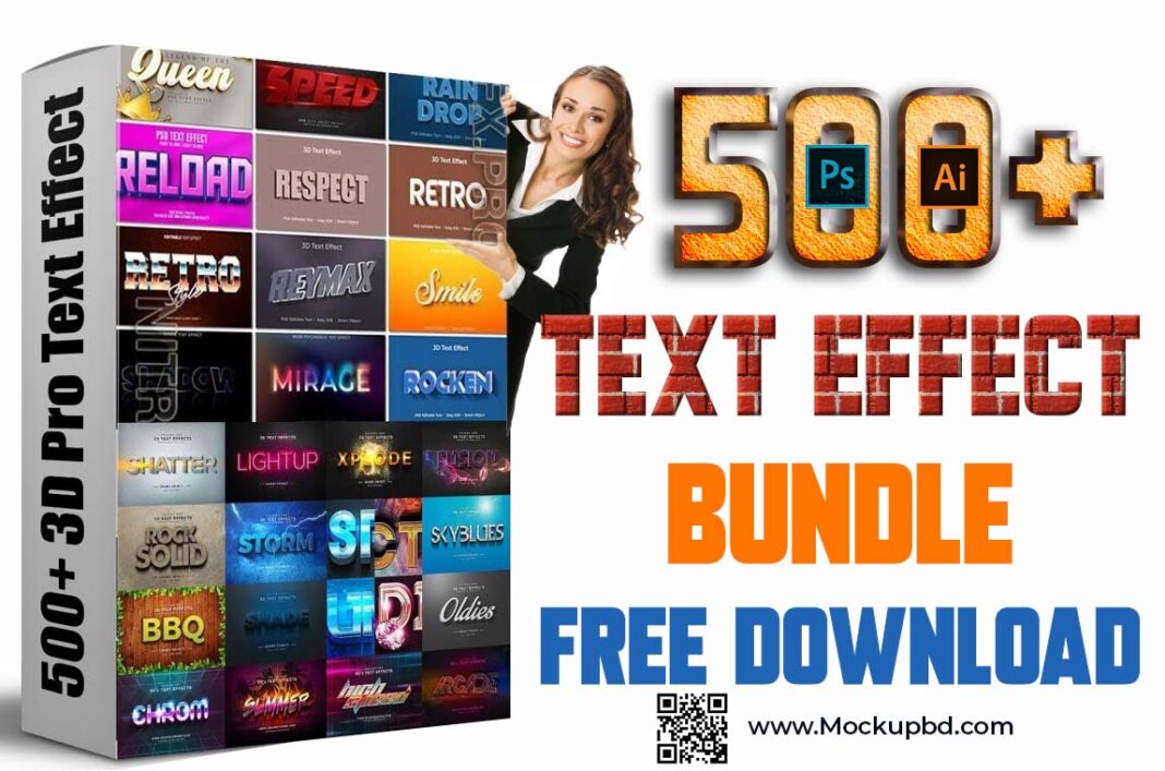 500+ Photoshop PSD Text Effects Free Download