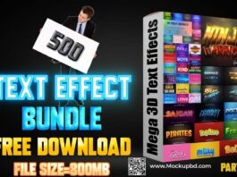 500+ Editable Photoshop PSD Text Effects mega Bundle Free Download Part 1