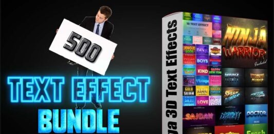 500+ Photoshop PSD Text Effects Mega bundle Free Download Part 3